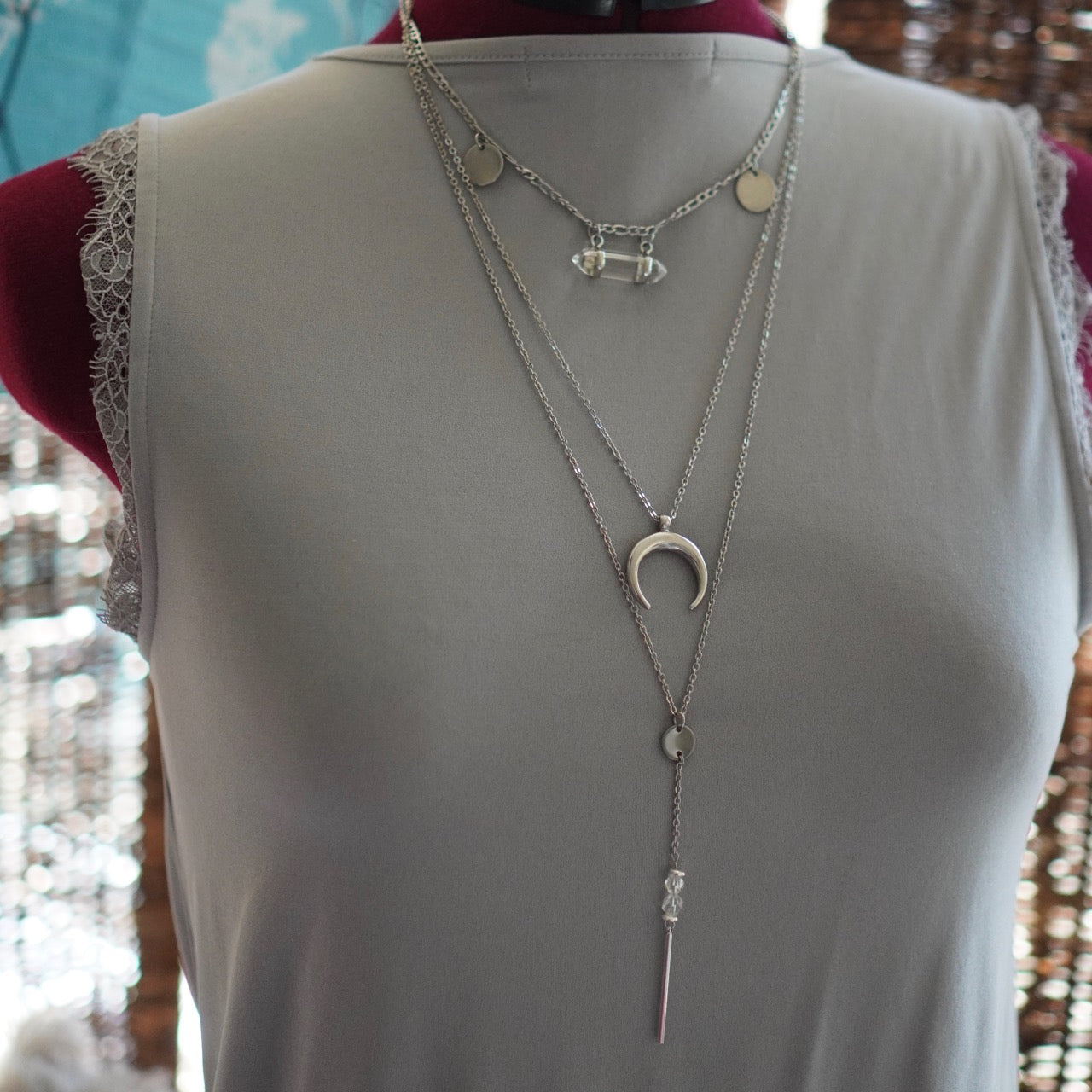 Clarity Manifestation Focus Necklace Boho Silver 12th Summer