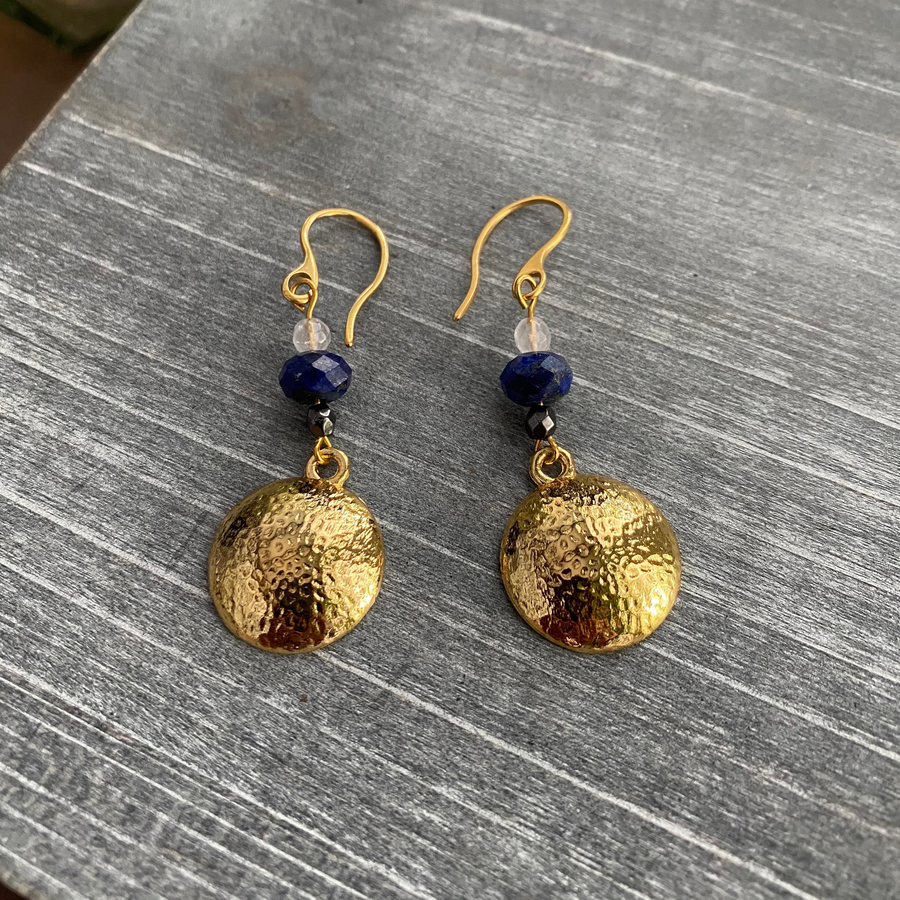 Disk Drop Earrings