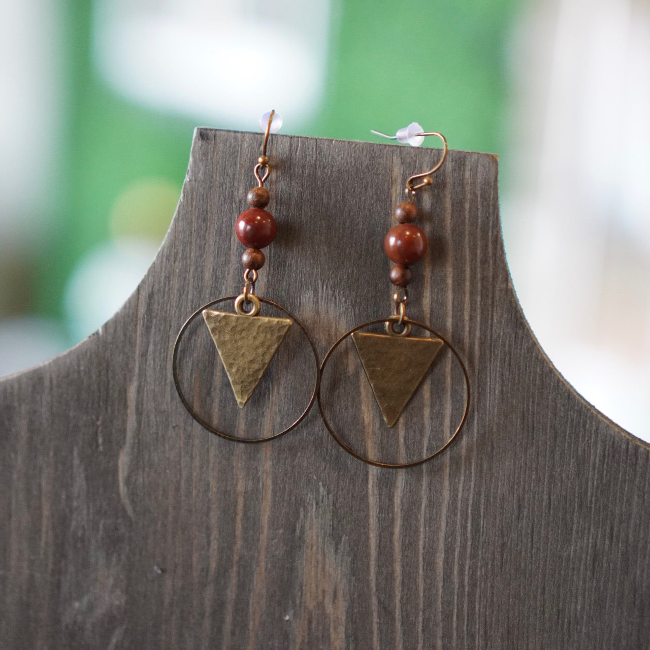 Hammered Geometry Earrings