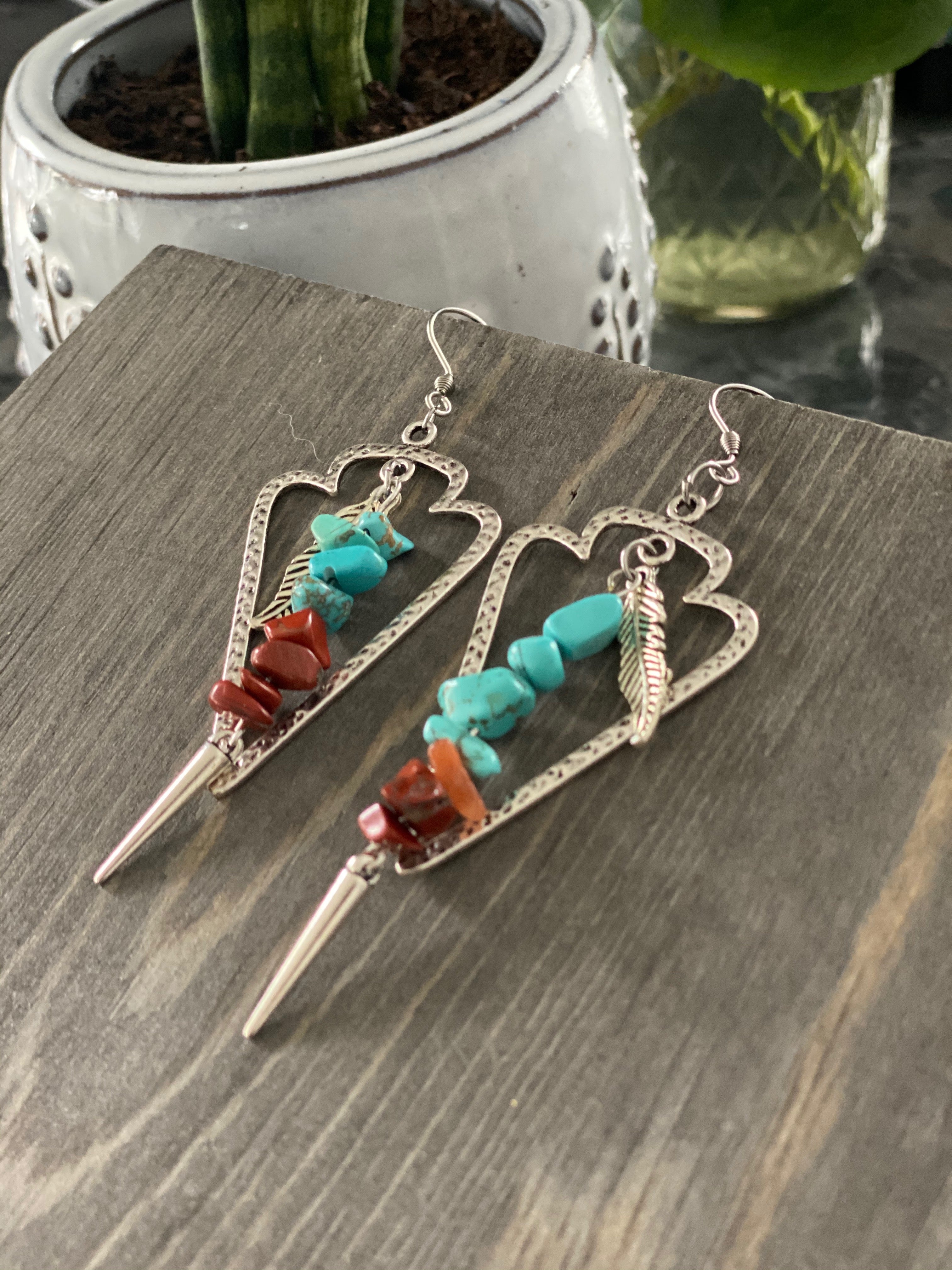 Health & Stability Arrow Earrings