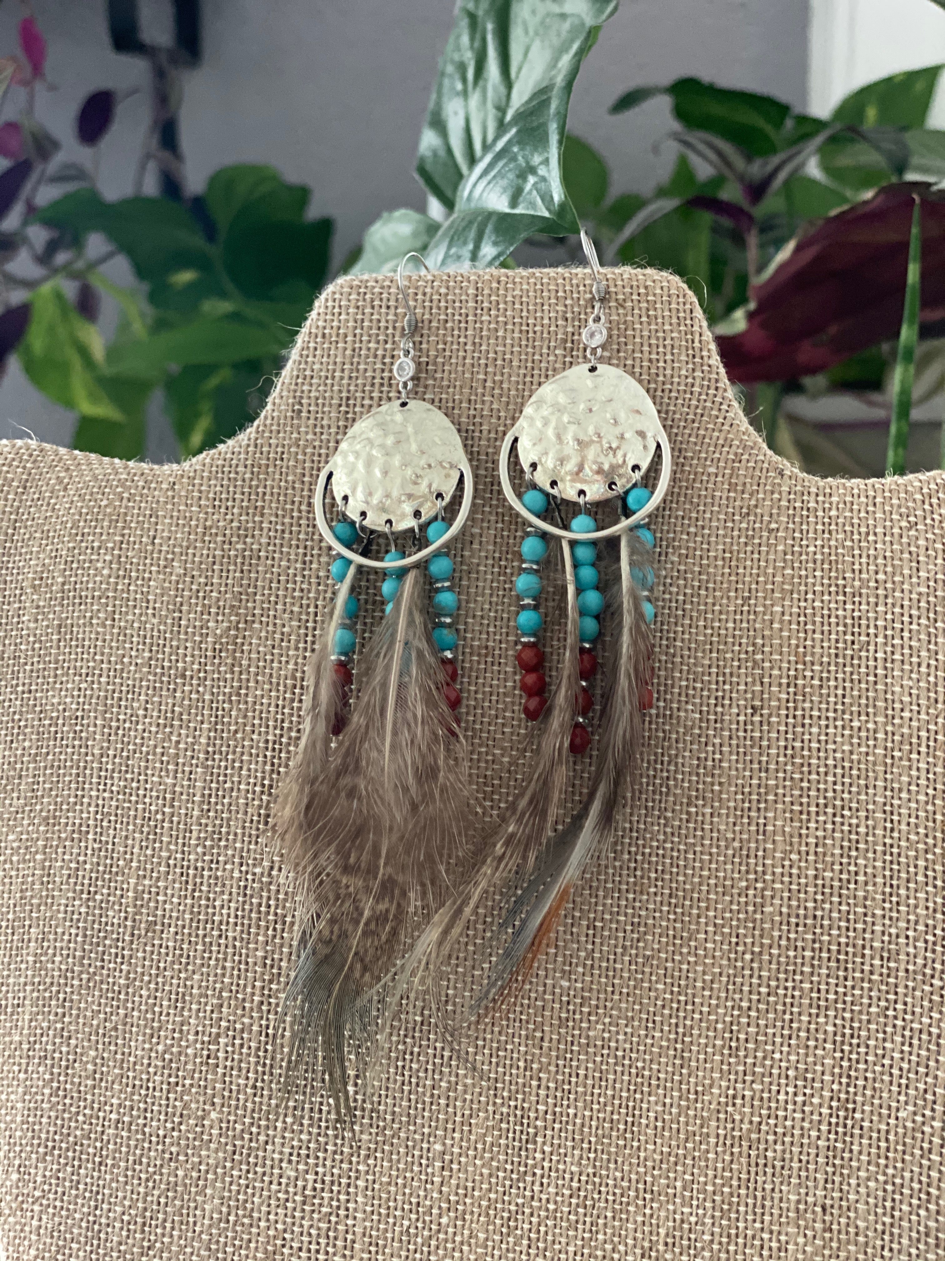 Health & Stability Feather Earrings
