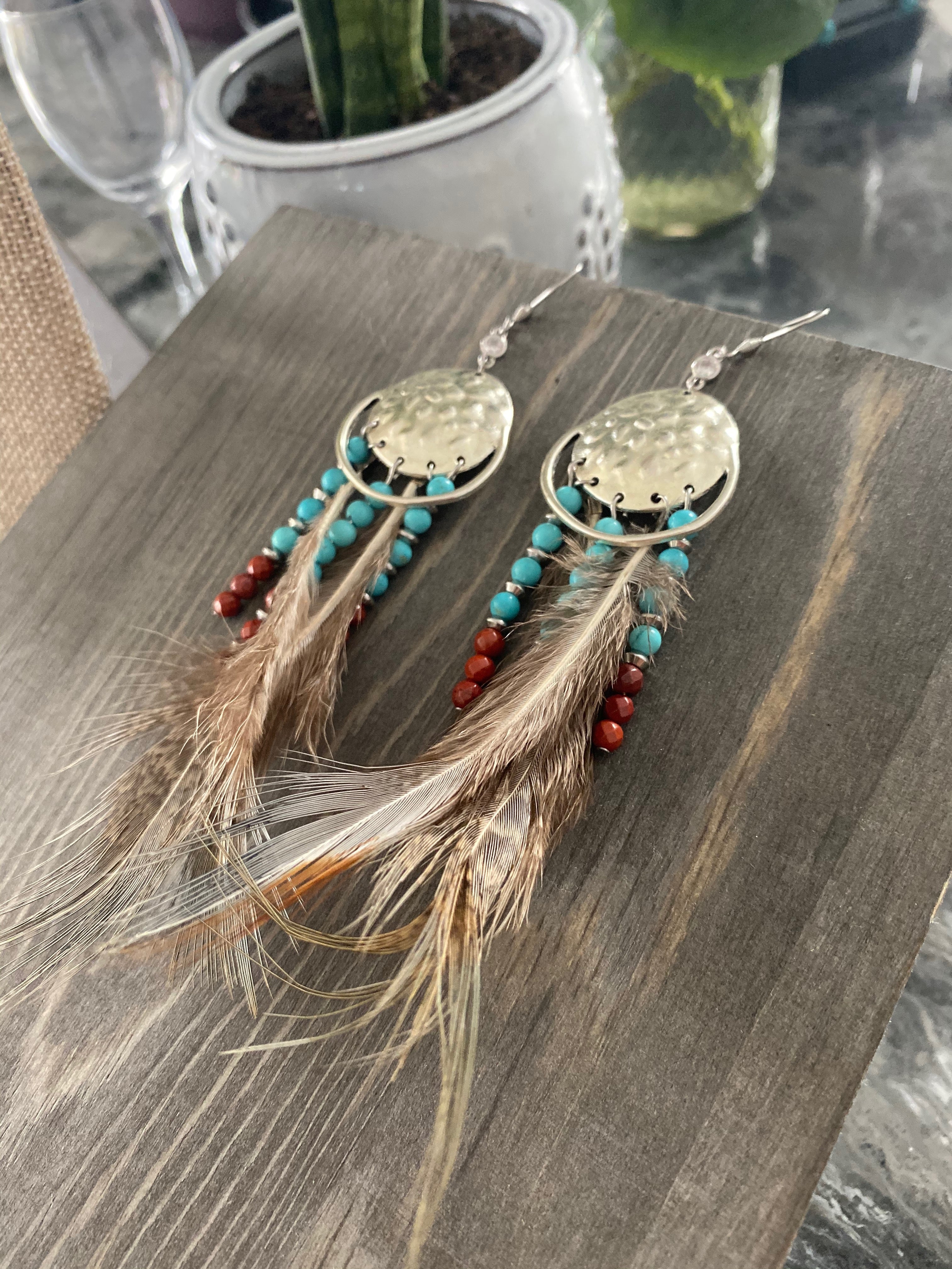 Health & Stability Feather Earrings