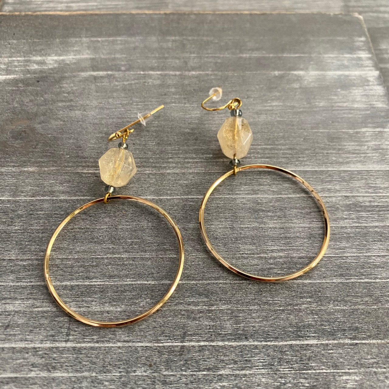 Raw Chunky Hoop Earrings