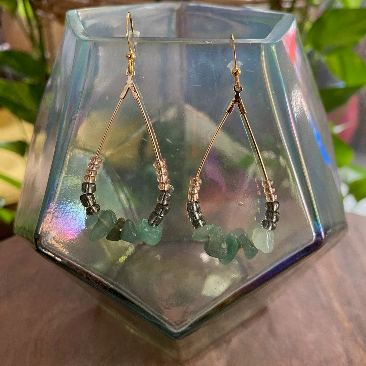 Raw Stone Drop Earrings 12th Summer