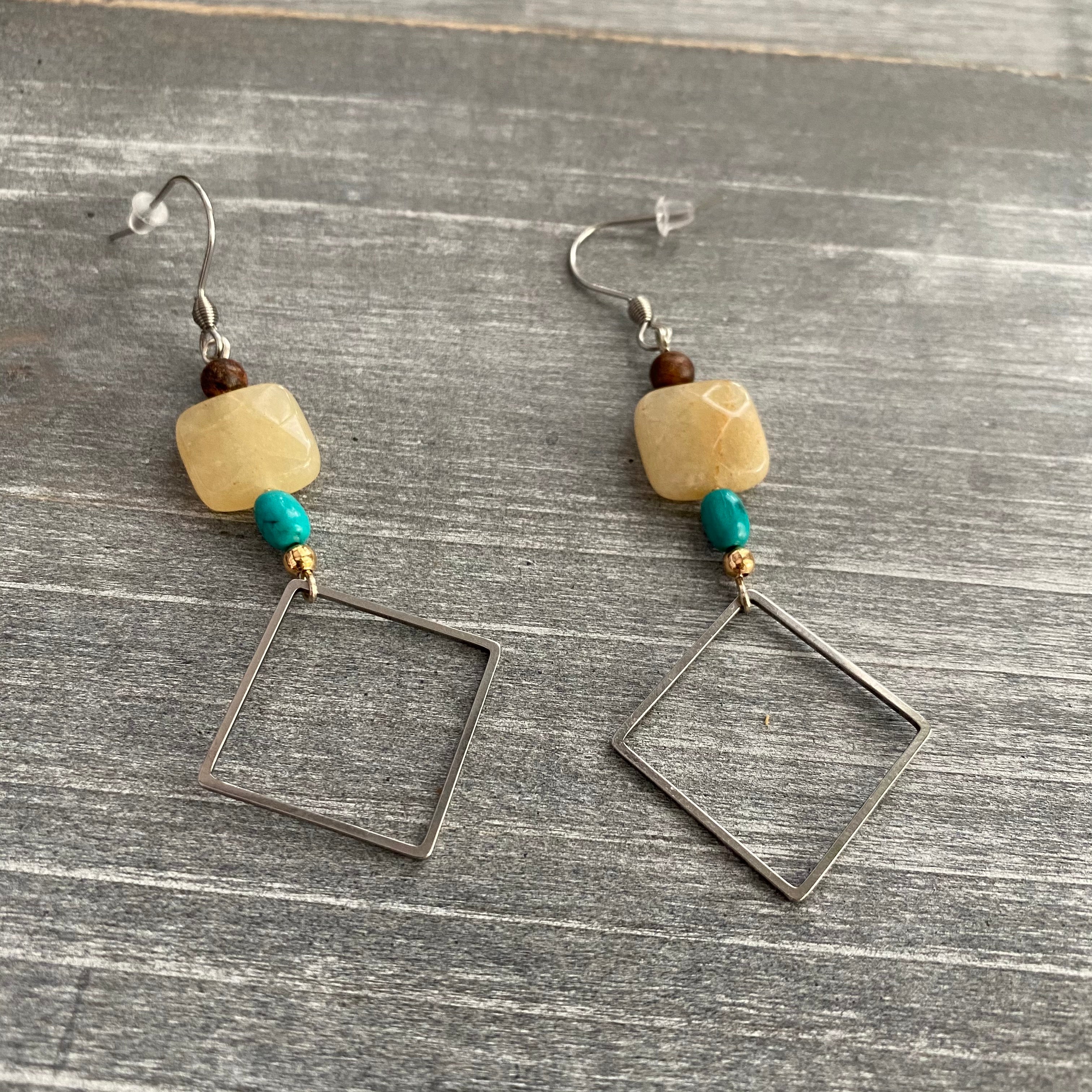 Simple Square Earrings 12th Summer