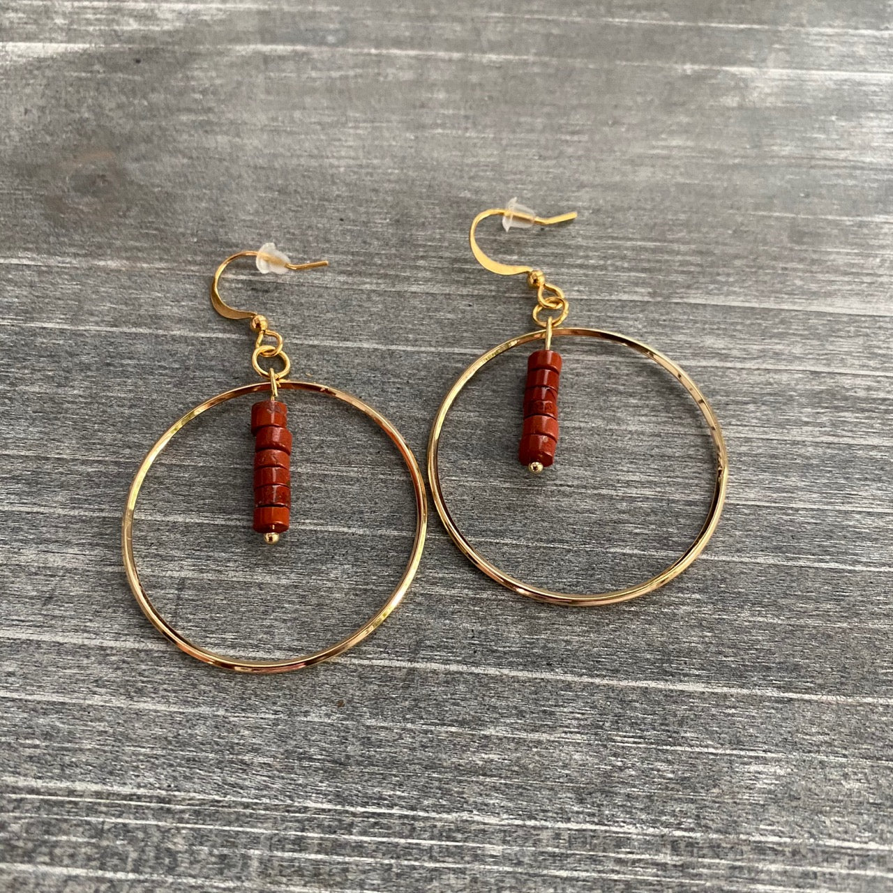 Simple Stone Hoop Earrings 12th Summer