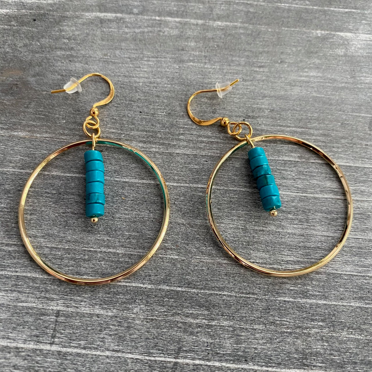 Simple Stone Hoop Earrings 12th Summer