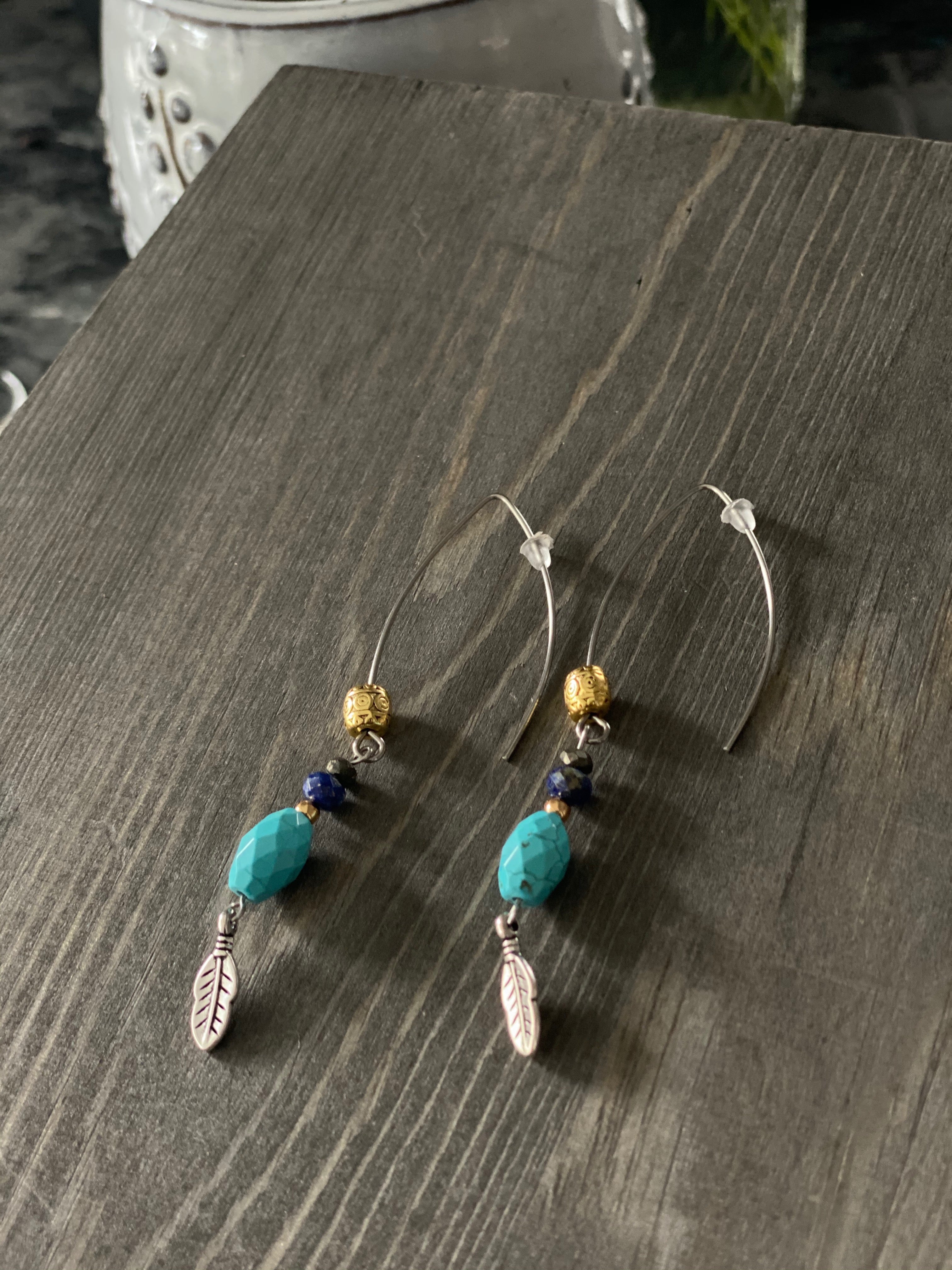 Strength, Wisdom and Wealth Feather Drop Earrings 12th Summer